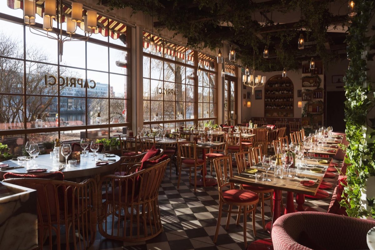 Matsalen på Capricci i Stockholm