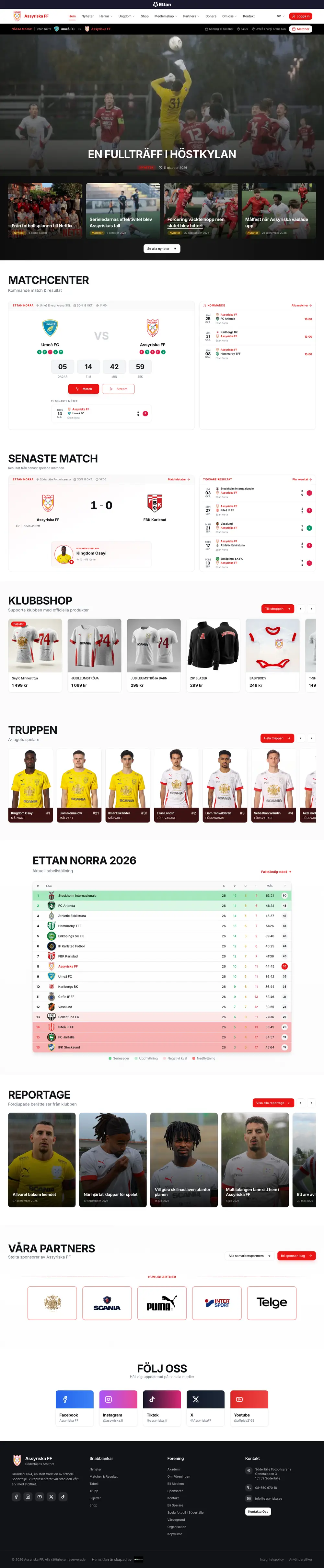 Startsidan på Assyriska.se