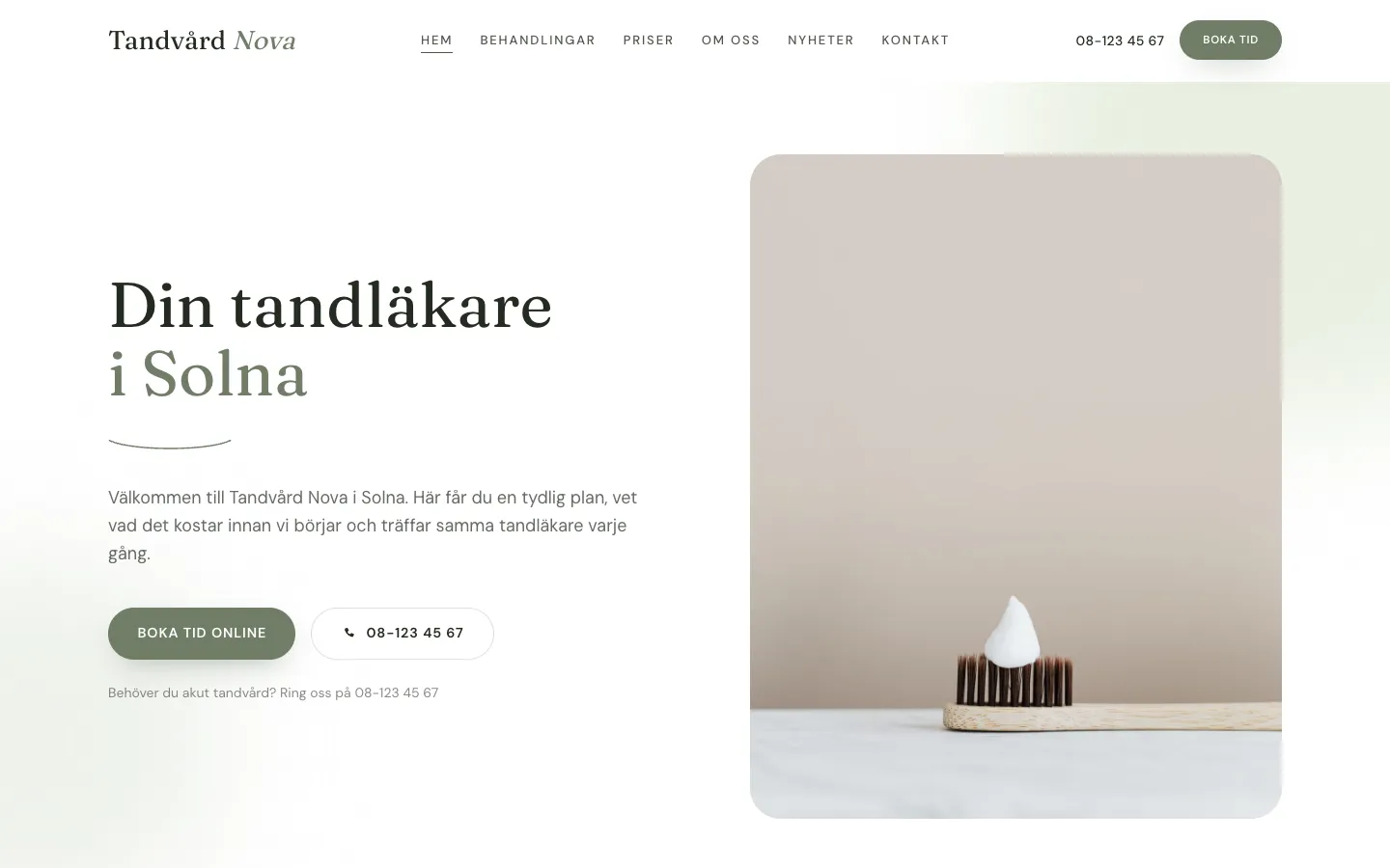 Kliniksajten i profilen Salvia